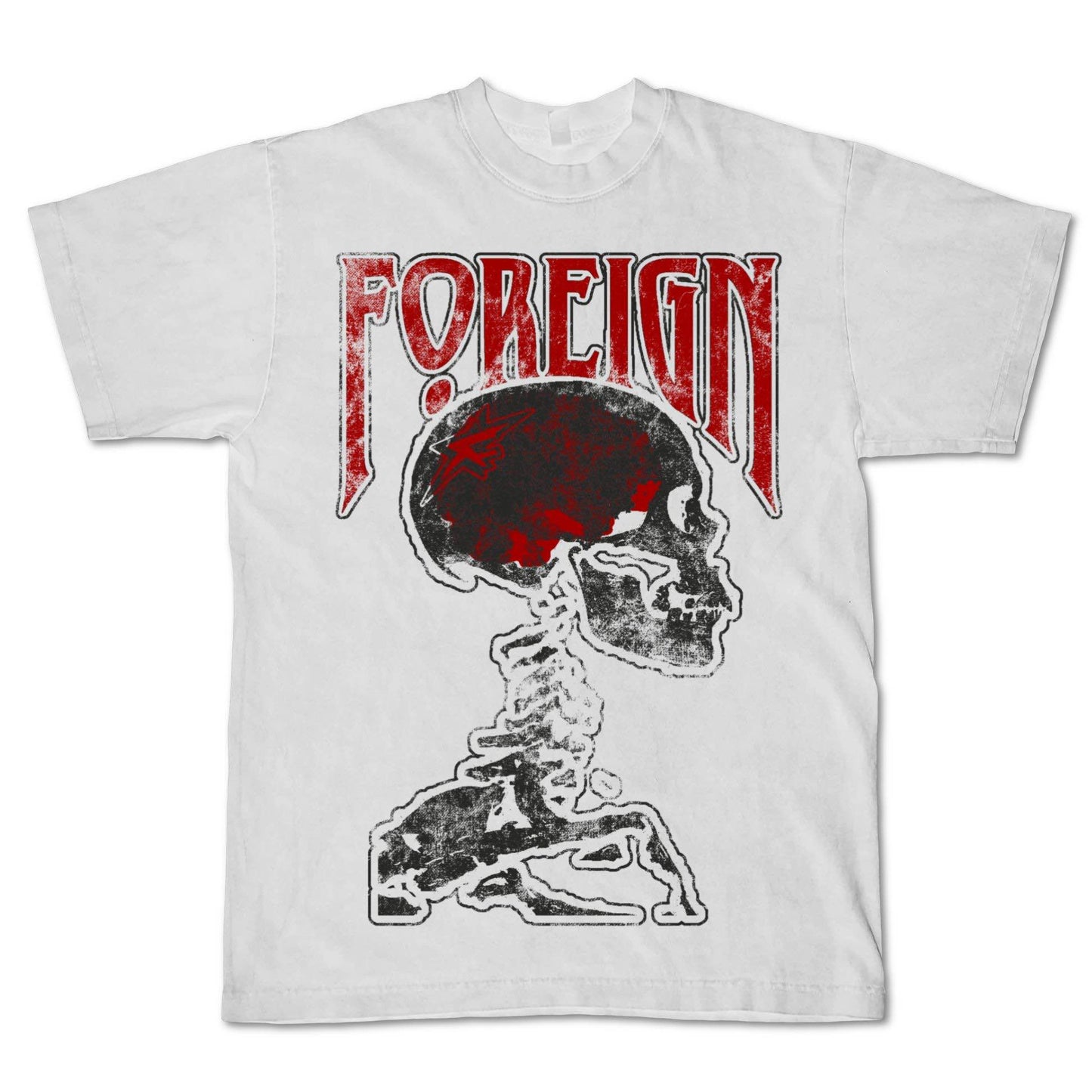 “BRAIN & BONES” White Tee